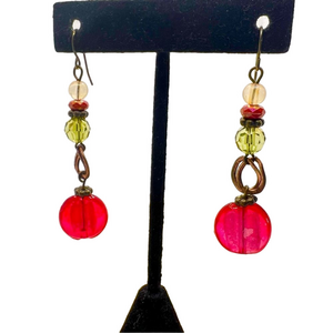 🍭6/$30 Funky multicolored bead dangle drop earrings